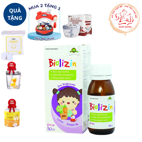 Combo Ferrolip baby & kẽm BIOLIZIN - Kẽm Dùng Cho Trẻ Biếng Ăn Và Giúp Tăng Đề Kháng Hấp Thu chai 50ml