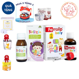 Combo Ferrolip baby và kẽm Biolizn tăng đề kháng,Bổ sung sắt cho cơ thể + quà