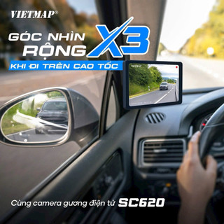 Camera hành trình 2 bên hông - VIETMAP SC620 Full HD, chống nước IP68, màn hình kèm cảm ứng 5inch