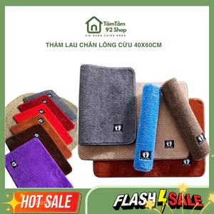Thảm Lau Chân Nỉ Siêu Thấm Hút Nước Chống Trơn Trượt 40x60cm - Dùng Cho các phòng