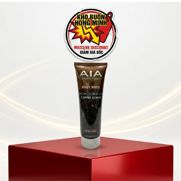 Gel Tẩy Da Chết Mặt Và Toàn Thân AIA [Nâu] - Tái Tạo Da, Hỗ Trợ Mờ Melanin Và Nếp Nhăn