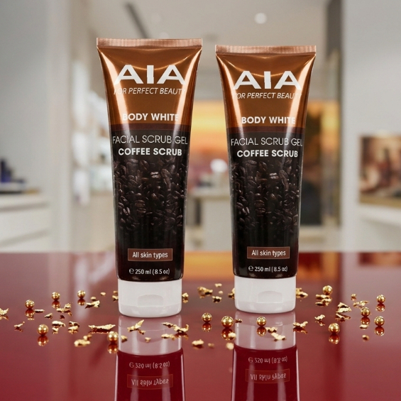 Gel Tẩy Da Chết Mặt Và Toàn Thân AIA [Nâu] - Tái Tạo Da, Hỗ Trợ Mờ Melanin Và Nếp Nhăn