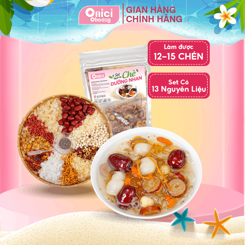 Chè dưỡng nhan tuyết yến ONICI set nguyên liệu 12 15 chén