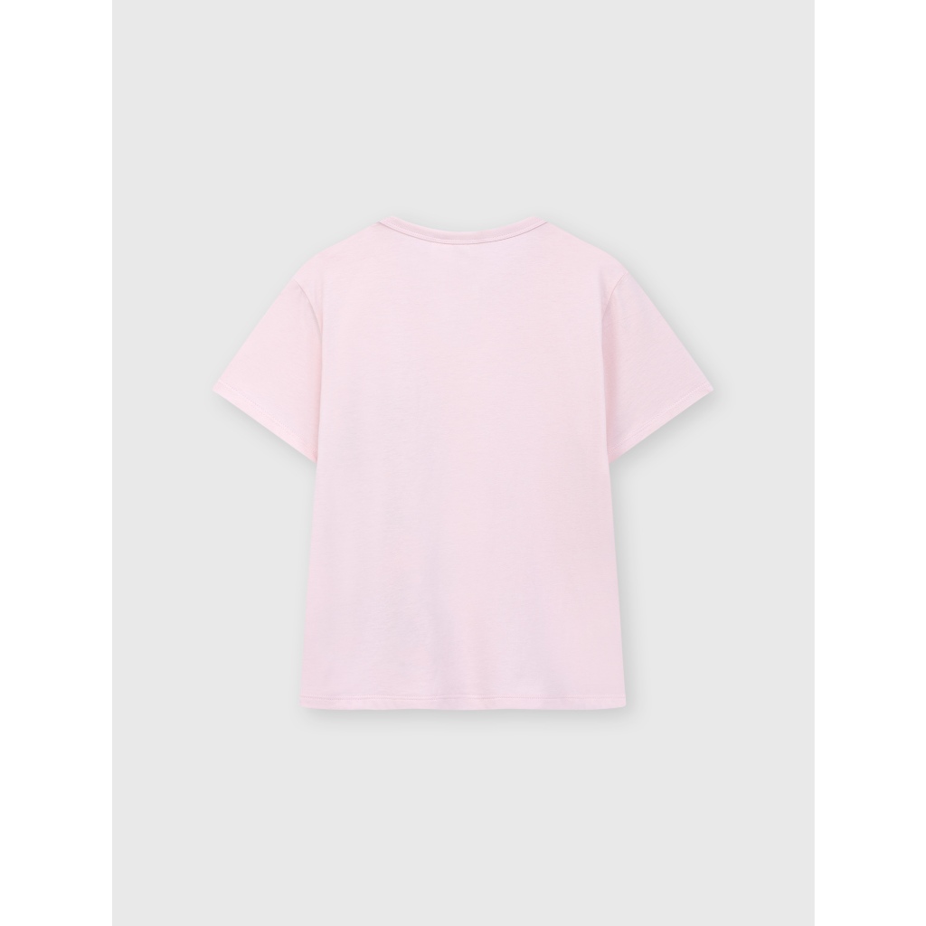 Áo phông bé gái CANIFA áo thun 100% cotton mềm mịn thoáng khí in hình Mickey 1TS26S012