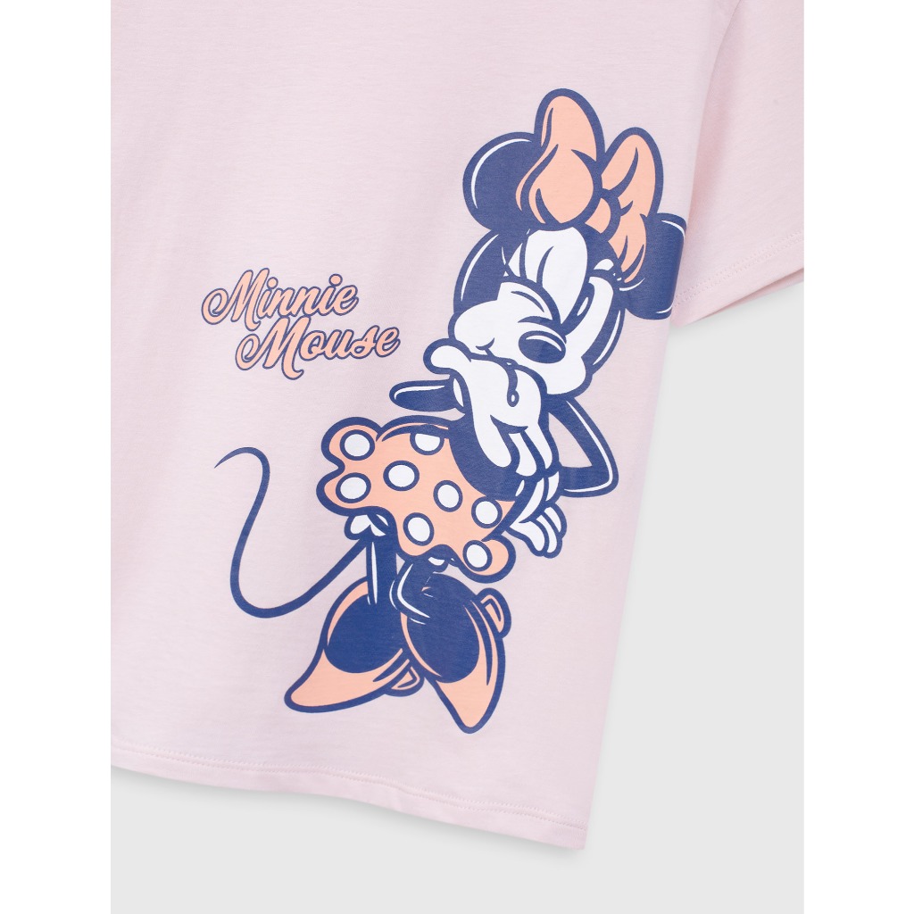 Áo phông bé gái CANIFA áo thun 100% cotton mềm mịn thoáng khí in hình Mickey 1TS26S012