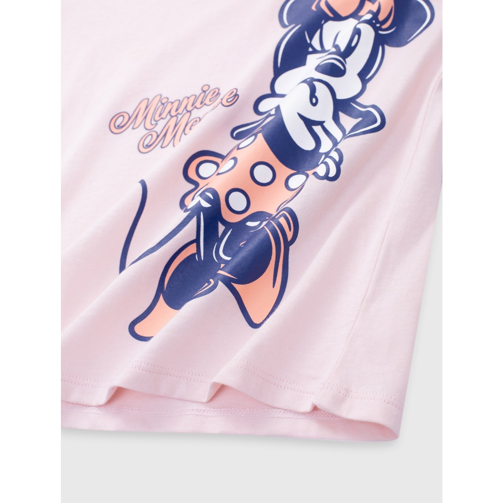 Áo phông bé gái CANIFA áo thun 100% cotton mềm mịn thoáng khí in hình Mickey 1TS26S012