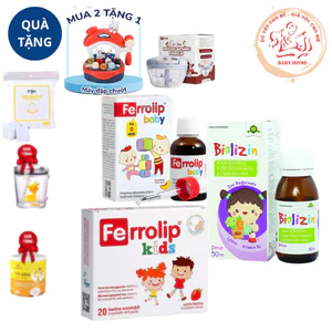 Sắt Ferrolip Baby cho bé nhập khẩu vị đào dễ uống hỗ trợ phòng thiếu máu cho trẻ