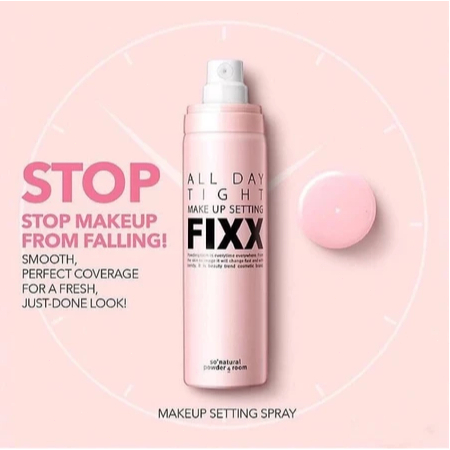 Xịt Khóa Nền So Natural Powder4room All Day Tight Make Up Setting Fixx 120ml/75ml