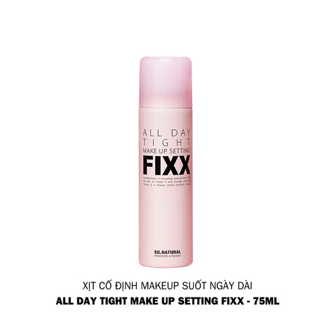 Xịt Khóa Nền So Natural Powder4room All Day Tight Make Up Setting Fixx 120ml/75ml