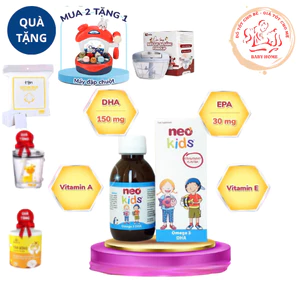 Dầu cá Neo Kids Omega 3 DHA lọ 150ml date mới + quà tặng