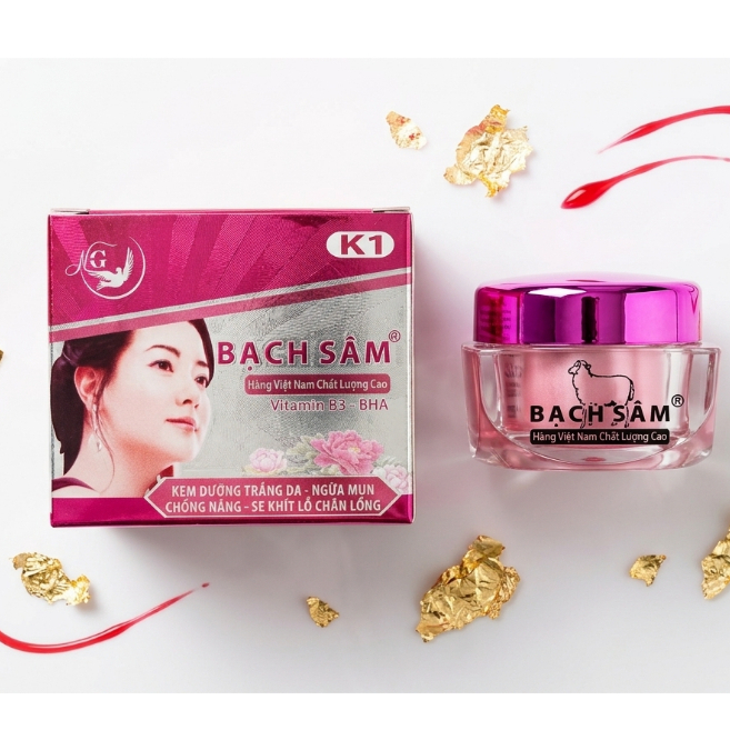 Kem Bạch sâm K1 (Tím-Xám) - Kem Face Dưỡng Da Mềm Mịn & Se Khít Lỗ Chân Lông 12g