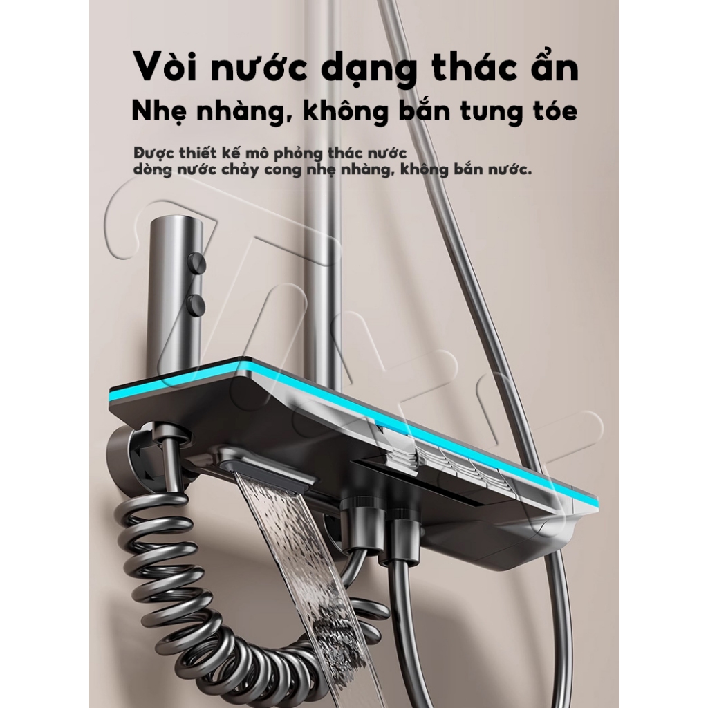 TIXX Bộ sen cây tắm đứng 4 Chế Độ Xả Nước Chống Han Gỉ Chống Bám Cặn Canxi bộ vòi sen