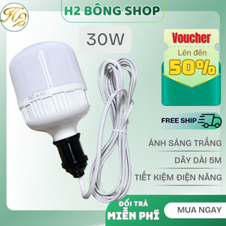 Bóng Đèn Treo 30W Dây Dài 5m Tiết Kiệm Điện Năng Ánh Sáng Trắng