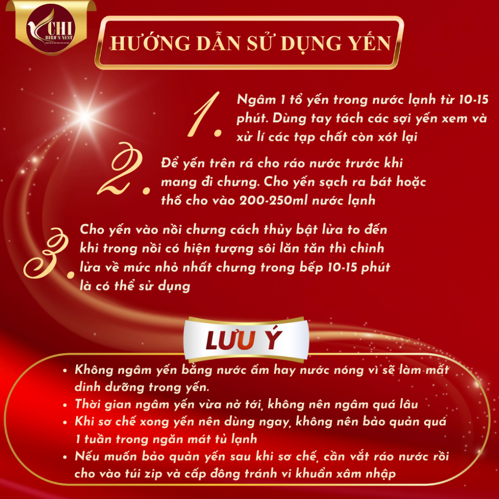Tổ Yến Tinh Chế Sợi Loại 18 Tai , Nguyên Chất 100% - Yến Chi - Yến Tinh Chế