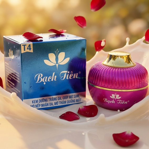 Kem Face Bạch Tiên Chính Hãng [Xanh Tím] - Hỗ Trợ Giảm Quầng Thâm Mắt, Phục Hồi Da