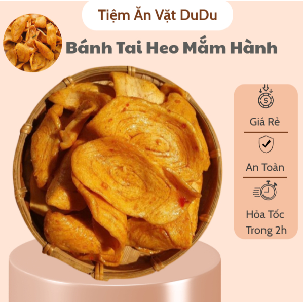 Bánh Tai Heo Mắm Hành, Bánh Tai Heo Thơm Ngon Giòn Rụm, Bánh Tai Heo Tẩm Đậm Vị - Đồ Ăn Vặt