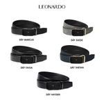 Thắt Lưng Nam Leonardo Quickfit Monogram Neo da Microfiber khóa tự động logo LEO mạ vàng cao cấp — ảnh 2