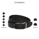 Thắt Lưng Nam Leonardo Quickfit Monogram Neo da Microfiber khóa tự động logo LEO mạ vàng cao cấp — ảnh 1