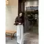 Quần Jean Nữ Chỉ Nổi Suông Ống Rộng 28CM Quần Jean Suông Unisex Lưng Cao Dáng Dài Jean Denim Mềm Không Xù