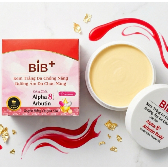 Kem Dưỡng Thể BIB Chính Hãng [Trắng Đỏ] - Nâng Tông Tự Nhiên, Cấp Ẩm Và Ngừa Lão Hóa Da