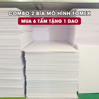Combo 2 Tấm Fomex, Tấm bìa Fomex trắng 3mm, 5mm, 8mm - Fomex loại 1 - Bìa dầy, cứng, không ngấm nước