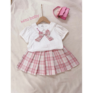 [14- 28kg] Set váy bé gái - set xinh đi học cho bé.hàng QCCC mẫu mới - đồng phục học sinh phong cách Hàn Quốc