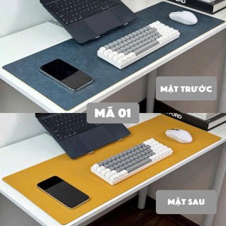 Thảm Da Trải Bàn Làm Việc Kiêm Lót Chuột Cỡ Lớn (Sử dụng 2 mặt) - Chống Nước -Chống Bụi - Dễ Vệ Sinh