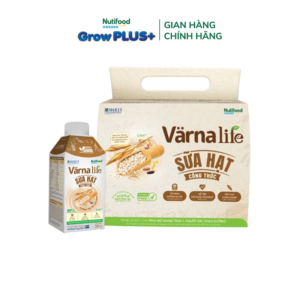 [GIFT] Lốc 6 hộp Varna Life thực phẩm bổ sung sữa hạt công thức pha sẵn (6 hộp giấy x 200ml)