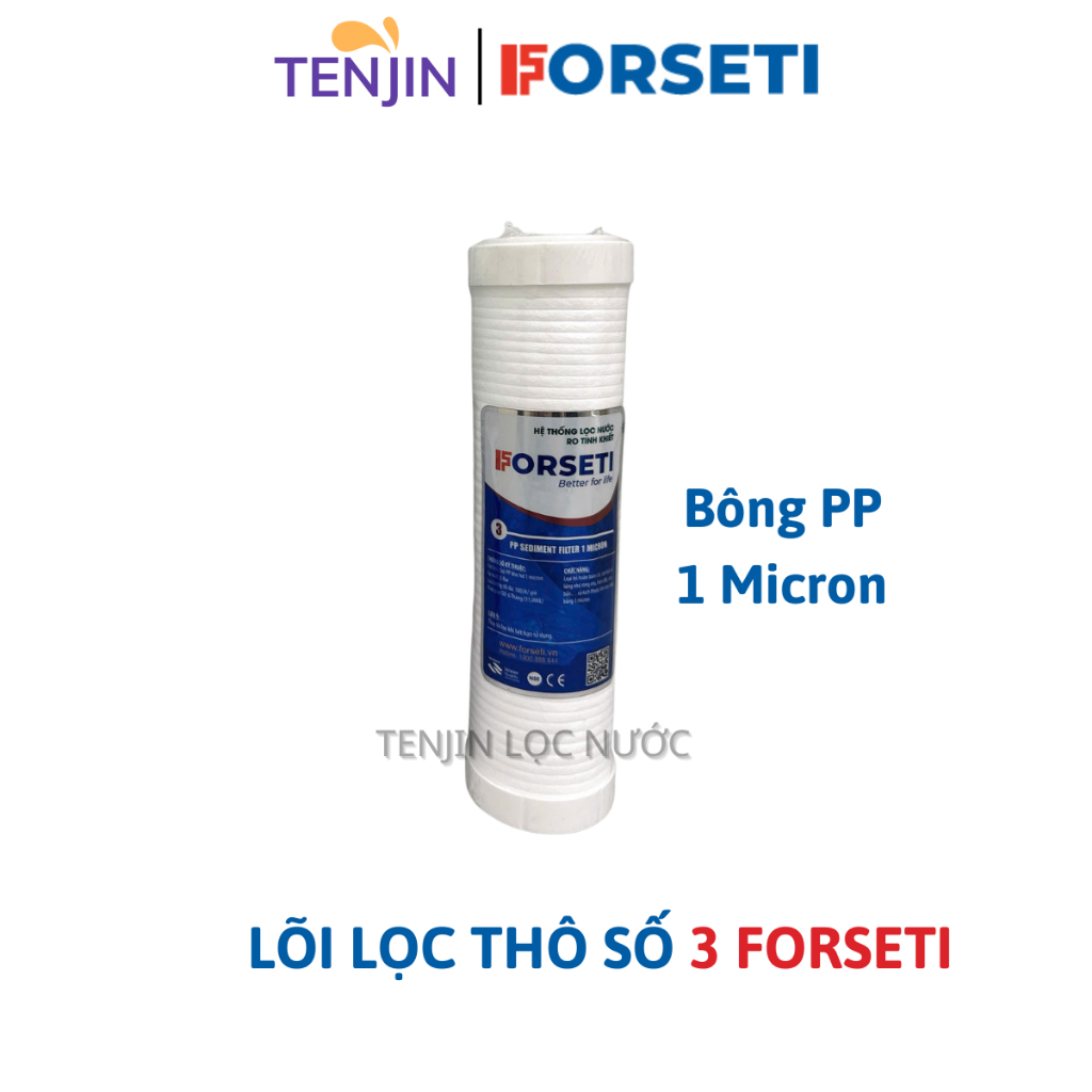 Bộ 3 Lõi Lọc Thô 123 Forseti Sử Dụng Lõi 2 CTO Than Nén Thay Cho Máy Có 3 Cốc Lọc 10 inch Hoặc Máy Model S-S038, U03
