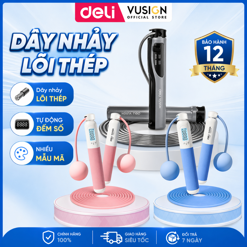 Dây Nhảy Tập Thể Dục Tự Đếm Số Deli Agnite Giảm Cân Đốt Mỡ Bụng Lõi Thép Đàn Hồi Tập Gym Ở Nhà