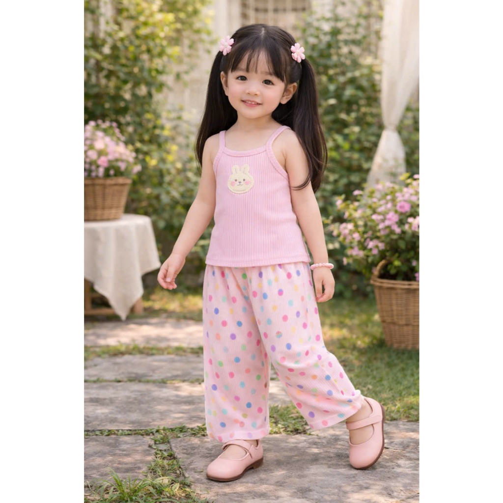 ( COMBO 1-2 BỘ ) BỘ QUẦN ÁO BÉ GÁI CHẤT TĂM GÂN 2 DÂY QUẦN XUÔNG SZ 14 -  42 KG QUẦN ÁO BÉ GÁI 2026