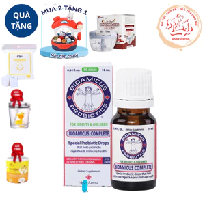Men 10 chủng BioAmicus lợi khuẩn hỗ trợ cải thiện hệ vi sinh đường ruột chai 10ml + Quà tặng