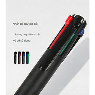 Bút Bi Gel 4 Màu 0.5mm – Bút Bấm 4 Trong 1 Chuyển Màu Tiện Lợi Cho Học Sinh, Văn Phòng