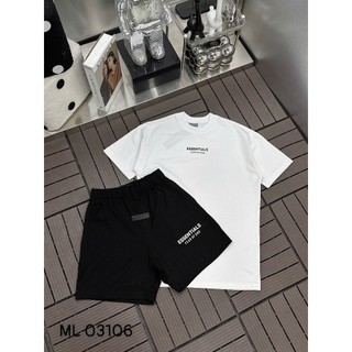 Bộ Thể Thao Nam Chữ ESSENTIAL Tính Mùa Hè, Chất Liệu Cotton Khô 100% Thoáng Mát Thấm Hút Mồ Hôi Tốt