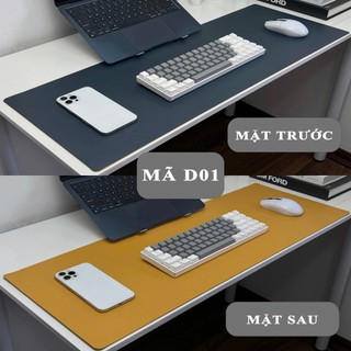 Thảm Da Trải Bàn Làm Việc Kiêm Lót Chuột Cỡ Lớn (Sử dụng 2 mặt) - Chống Nước - Chống Bụi -Dễ Vệ Sinh