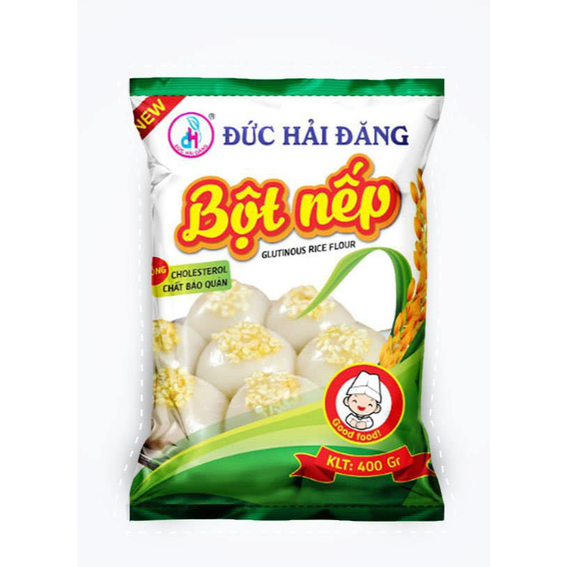 Bột Nếp Đức Hải 400G, Bột Gạo Nếp Mịn Dẻo Làm Bánh Truyền Thống - Đức Hải Food
