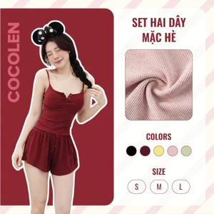 Set 2 Dây [KHÔNG MÚT] Mặc Hè Đi Biển, Mặc ở Nhà COCOLEN - Chất Liệu Tăm Muối Tiêu Lạ Mắt, Co Giãn Thoải Mái, Mát Mẻ S071
