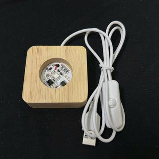 (size từ 6cm đến 10cm)Đế gỗ Đèn Led Hình Vuông (kích thước tùy chọn từ 6cm đến 10cm)