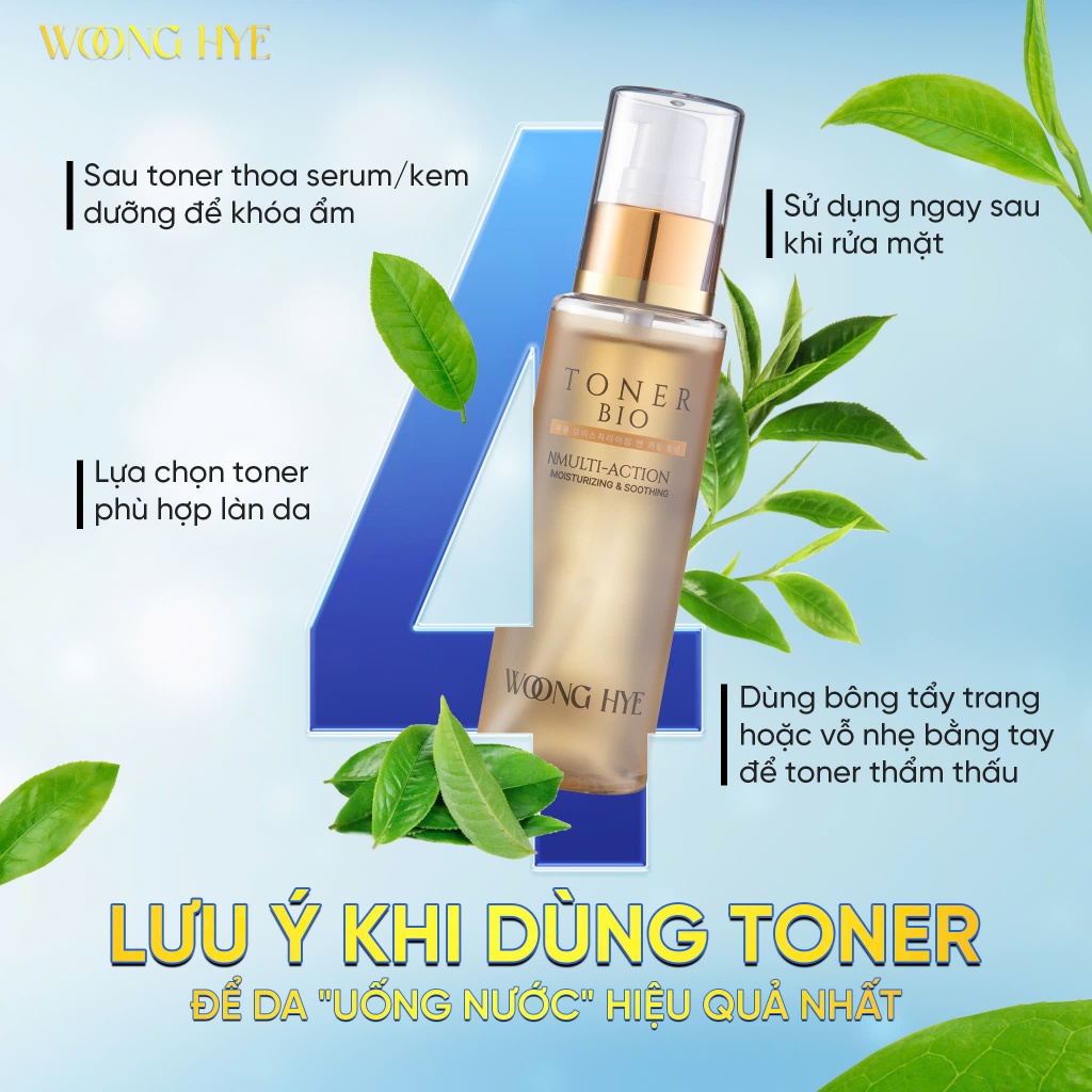 Nước Hoa Hồng Cân Bằng Da WoongHye, dưỡng da cấp ấm, căng bóng 100ml - Toner Bio