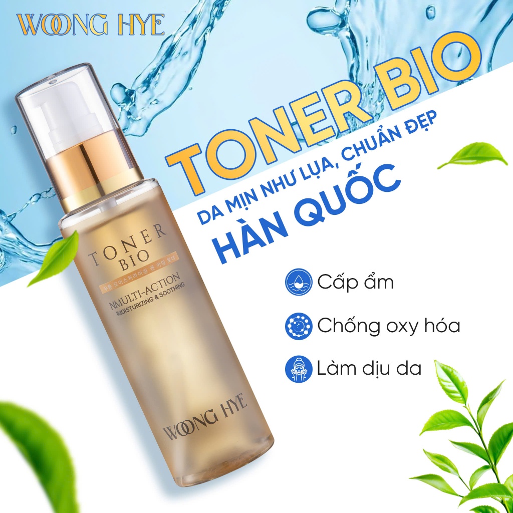 Nước Hoa Hồng Cân Bằng Da WoongHye, dưỡng da cấp ấm, căng bóng 100ml - Toner Bio