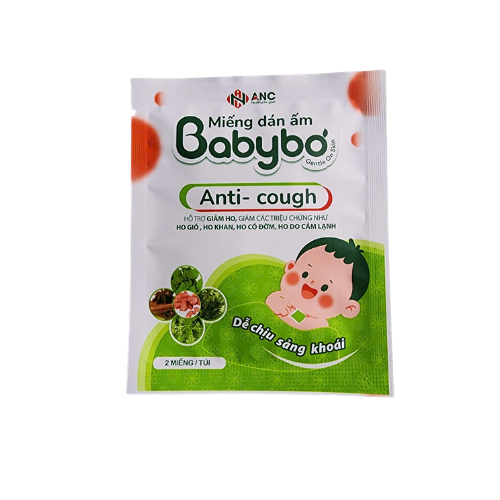 [1 Túi 2 miếng]Miếng dán ấm Anti-cough BABYBƠ cho bé ,Giữ ấm cổ ngực, hỗ trợ giảm ho, dễ ngủ hơn