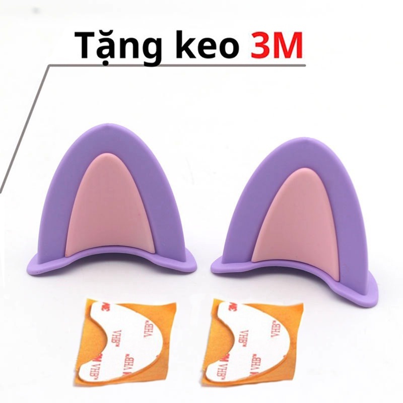[ 1 Cặp] 2 Tai Mèo, Tai Cáo Gắn Mũ Bảo Hiểm Tặng Kèm Keo 3M, Tai Mèo Gắn Nón