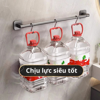 Thanh treo khăn mặt nhà tắm và giá để dép gắn tường không cần khoan cho phòng tắm , có lỗ thoát nước HomieTech