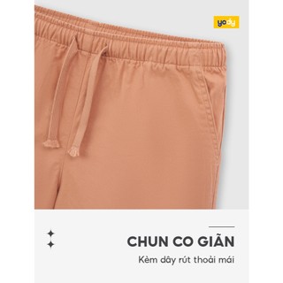 Quần short bé trai YODY quần suông vừa vặn, lưng thun co giãn dễ mặc BCCS26S001