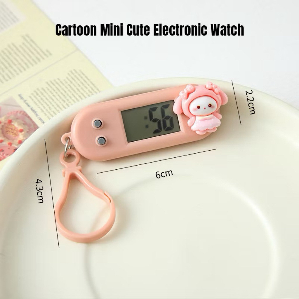 Đồng Hồ Điện Tử Mini Móc Khóa Dễ Thương – Đồng Hồ Bấm Giờ Im Lặng Cho Học Sinh, Đồng Hồ Bỏ Túi Mini