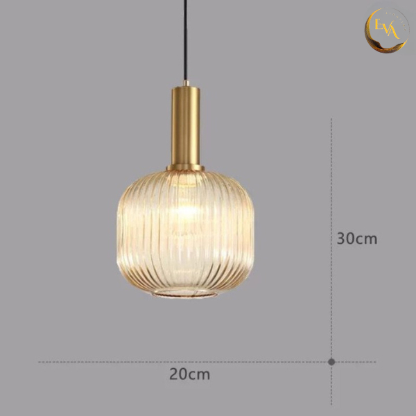 Đèn thả thủy tinh EVA AP175 thả bàn ăn hiện đại đui ống bóng E27 D200mm bảo hành 12 tháng