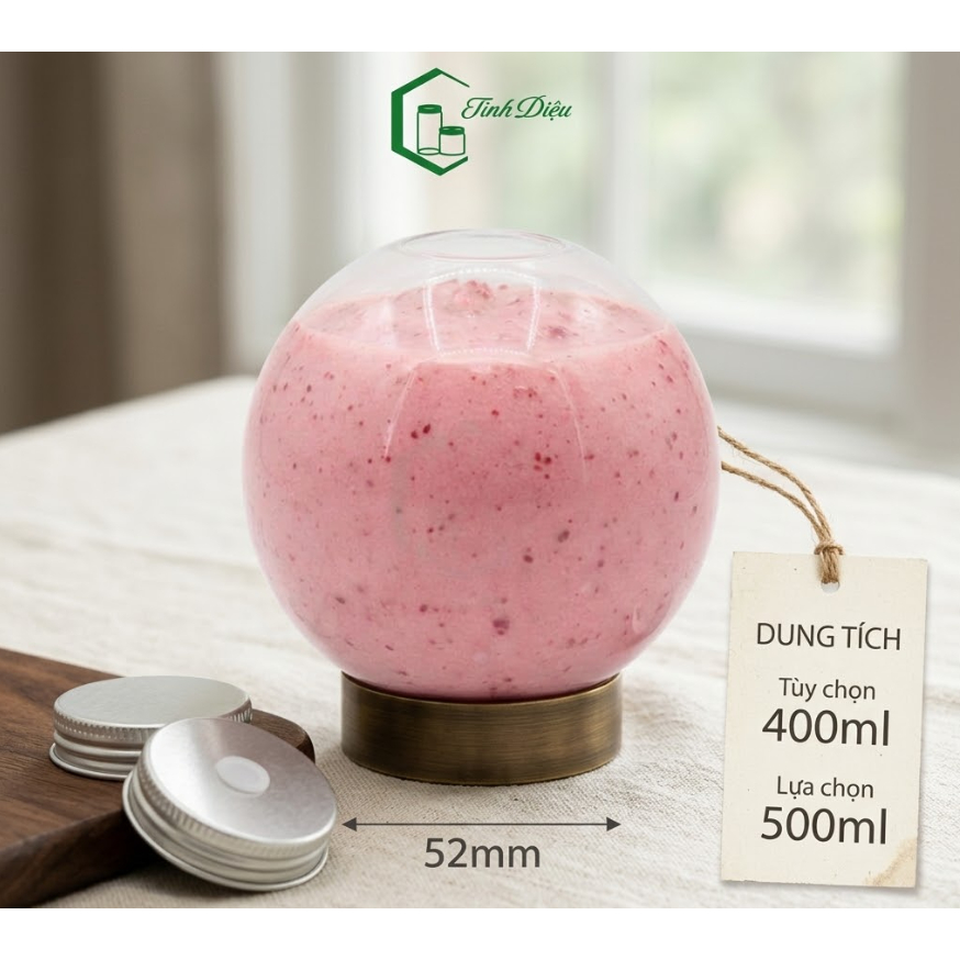 [Sỉ Tận Xưởng] Set 25 Chai Nhựa PET Nhiều Hình Dáng 300-500ml Nắp Nhôm Đựng Trà Sữa Nước Ép Cafe