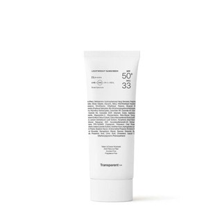 Kem Chống Nắng Bảo Vệ Và Dưỡng Ẩm Cho Da Mịn Màng Transparent Lab Lightweight Sunscreen SPF50+
