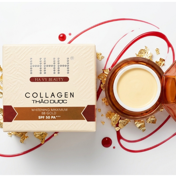 Kem Collagen Thảo Dược HHH [Cam] - Thay Thế Kem Lót, Dưỡng Trắng, Ngừa Mụn Và Phục Hồi Da