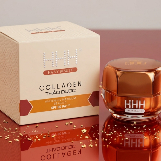 Kem Collagen Thảo Dược HHH [Cam] - Thay Thế Kem Lót, Dưỡng Trắng, Ngừa Mụn Và Phục Hồi Da
